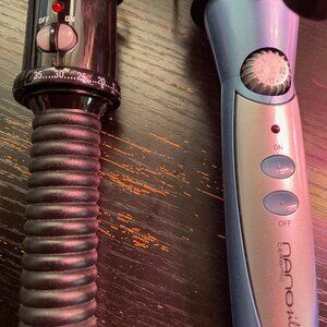 Two Ceramic Curling Irons (0.5 and 2.0 inch)